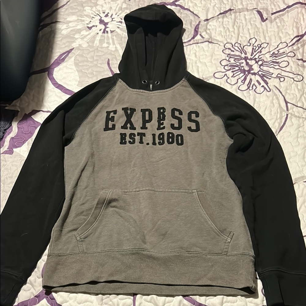 Express Black and Gray Hoodie